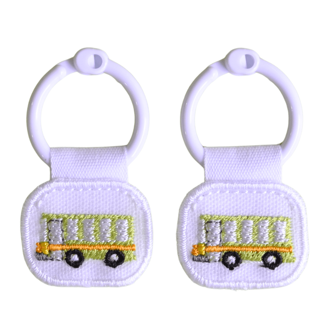 ひっぱりやすい♪洗える刺繍のシューズタグ　バス | 2枚目